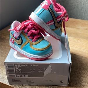 Nike blue and pink sneakers